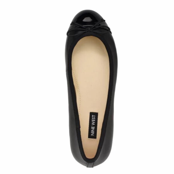 Nine West Black "JOLEE" cap-toe ballerina flats, NWOT in original packaging - Picture 3 of 7